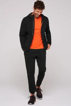 CAMP DAVID & SOCCX Kapuzensweatjacke im Materialmix mit Rubber Prints black Cheap