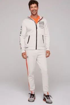 CAMP DAVID & SOCCX Kapuzensweatjacke im Materialmix mit Rubber Prints shell Shop