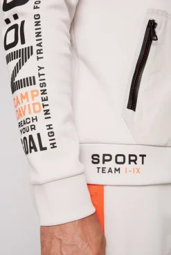 CAMP DAVID & SOCCX Kapuzensweatjacke im Materialmix mit Rubber Prints shell Shop