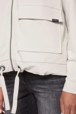 CAMP DAVID & SOCCX Kapuzensweatjacke mit einer Klappentasche stone beige stonebeige Clearance