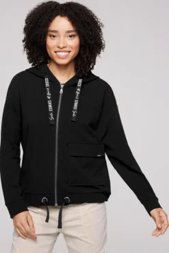 CAMP DAVID & SOCCX Kapuzensweatjacke mit einer Klappentasche black Sale