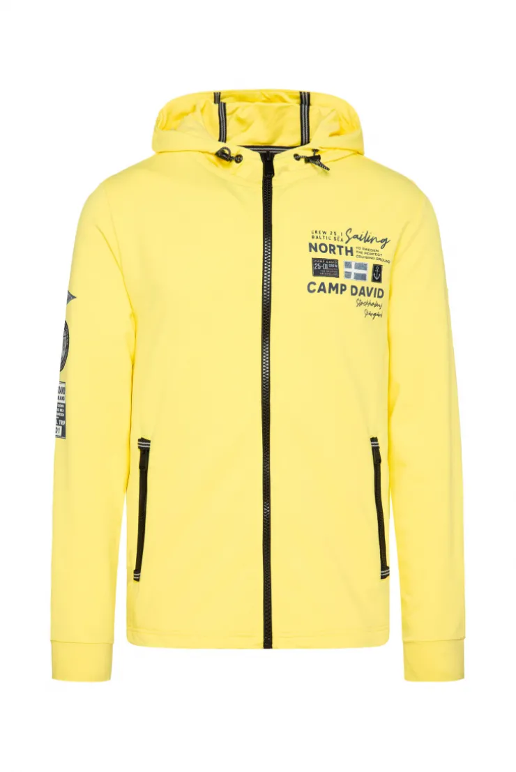 CAMP DAVID & SOCCX Kapuzensweatjacke mit Label-Applikationen light lime lightlime Best Sale