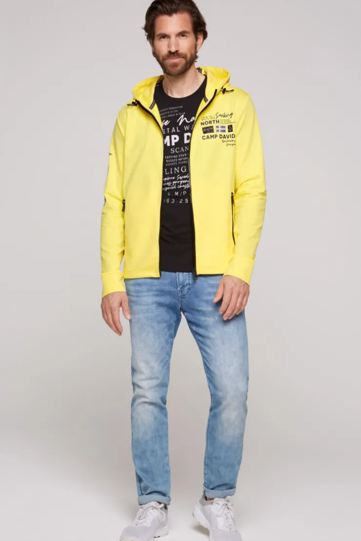 CAMP DAVID & SOCCX Kapuzensweatjacke mit Label-Applikationen light lime lightlime Best Sale