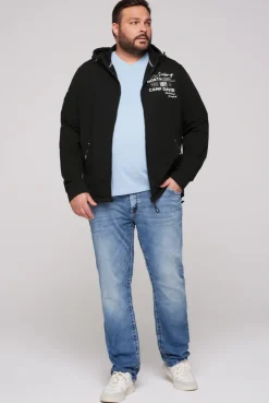 CAMP DAVID & SOCCX Kapuzensweatjacke mit Label-Applikationen black Outlet
