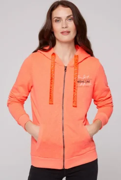 CAMP DAVID & SOCCX Kapuzensweatjacke mit Rückenprint neon orange neonorange Discount