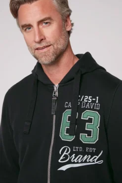 CAMP DAVID & SOCCX Kapuzensweatjacke mit Retro-Artwork black Best