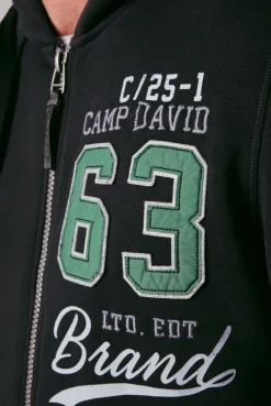 CAMP DAVID & SOCCX Kapuzensweatjacke mit Retro-Artwork black Best
