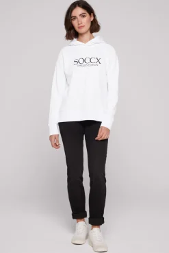 CAMP DAVID & SOCCX Kapuzensweatshirt mit Logo Print opticwhite Discount