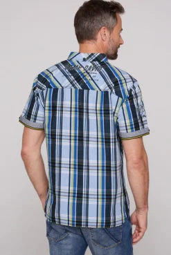 CAMP DAVID & SOCCX Karohemd mit kleineren Artworks summer blue summerblue Cheap