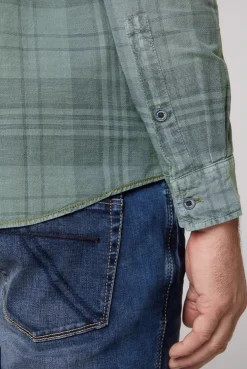 CAMP DAVID & SOCCX Karohemd mit Label-Applikationen teal Discount
