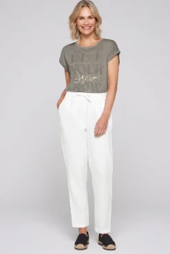 CAMP DAVID & SOCCX Klassische Leinenhose mit Elastikbund opticwhite Sale
