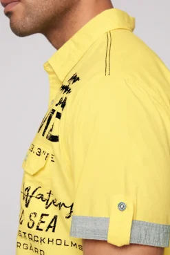 CAMP DAVID & SOCCX Kurzarmhemd mit Klappentaschen und Prints light lime lightlime Best Sale