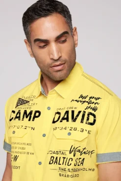 CAMP DAVID & SOCCX Kurzarmhemd mit Klappentaschen und Prints light lime lightlime Discount