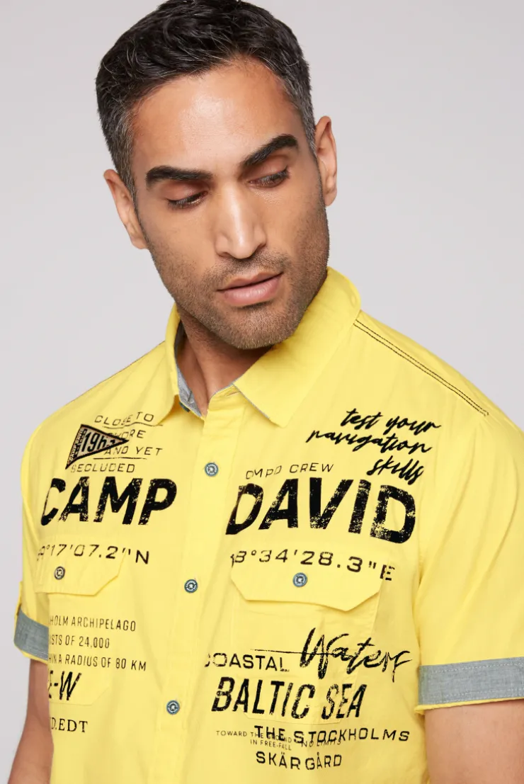 CAMP DAVID & SOCCX Kurzarmhemd mit Klappentaschen und Prints light lime lightlime Discount