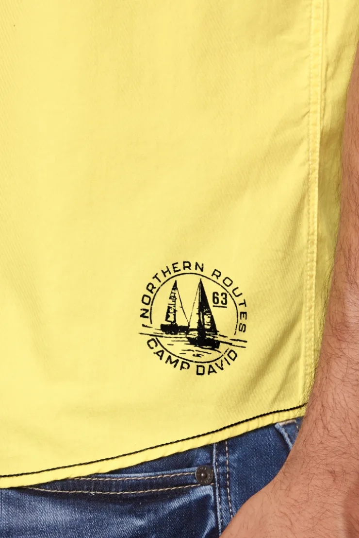 CAMP DAVID & SOCCX Kurzarmhemd mit Klappentaschen und Prints light lime lightlime Discount