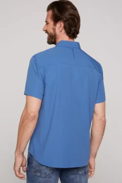 CAMP DAVID & SOCCX Kurzarmhemd mit Logo Print und Stickereien dutch blue | L dutchblue Hot