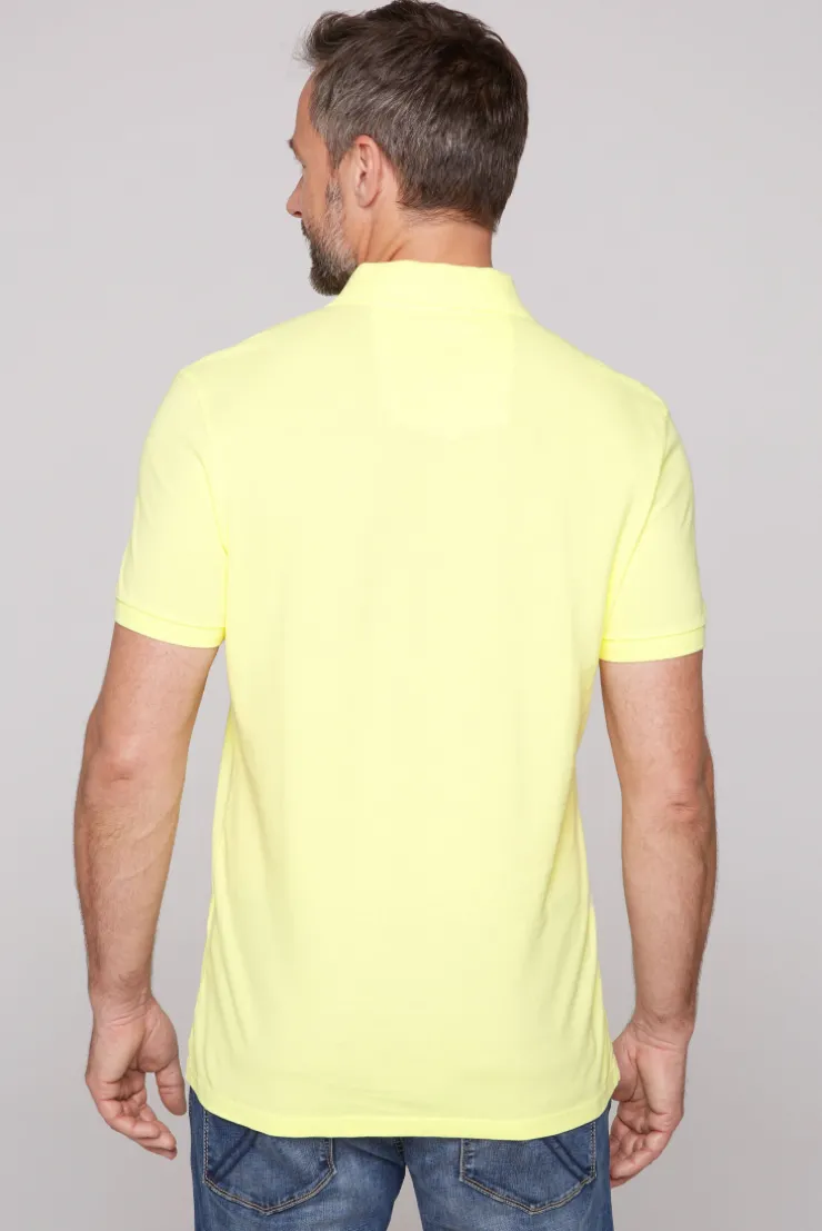 CAMP DAVID & SOCCX Kurzarmpolo aus Pikee mit Label Print sunlight Outlet