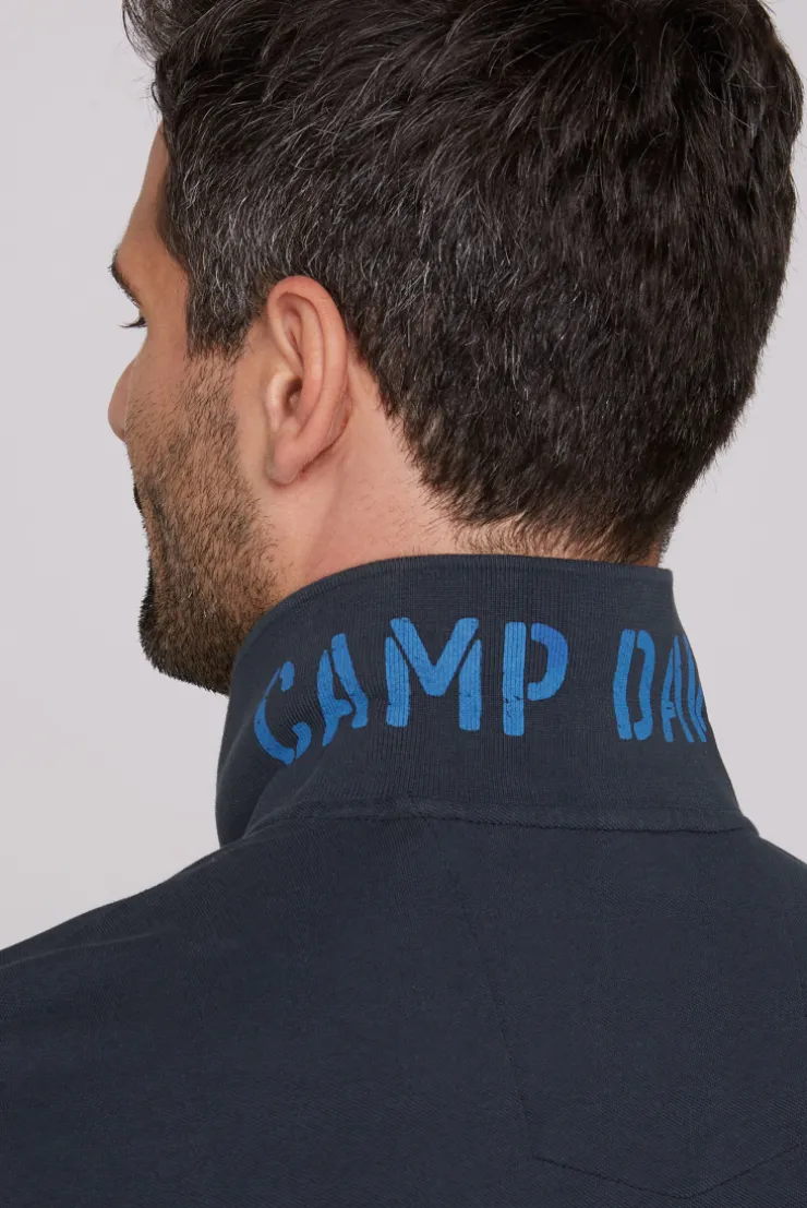 CAMP DAVID & SOCCX Kurzarmpolo aus Pikee mit Label Print classic navy classicnavy Sale