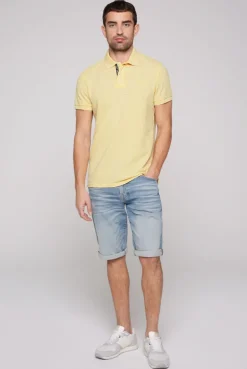 CAMP DAVID & SOCCX Kurzarmpolo aus Pikee mit Logostick sun Clearance