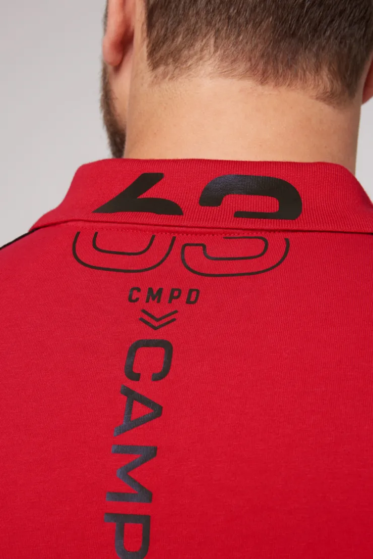 CAMP DAVID & SOCCX Kurzarmpolo mit Folienprints flight red flightred Best