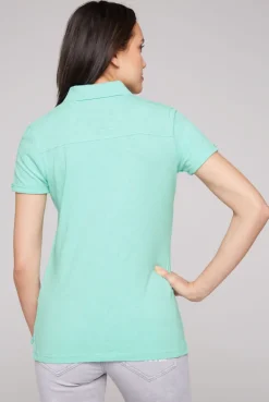 CAMP DAVID & SOCCX Kurzarmpolo mit Print und Pailletten neo aqua neoaqua Shop