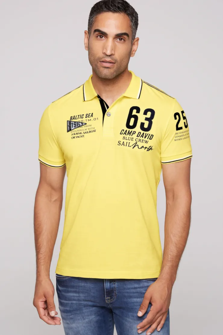 CAMP DAVID & SOCCX Kurzarmpolo Pikee mit Logo Artworks light lime lightlime Cheap