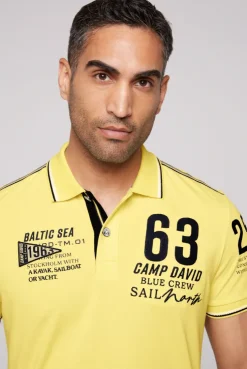 CAMP DAVID & SOCCX Kurzarmpolo Pikee mit Logo Artworks light lime lightlime Cheap