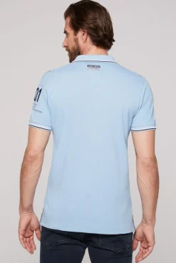 CAMP DAVID & SOCCX Kurzarmpolo Pikee mit Logo Artworks summer blue summerblue Online
