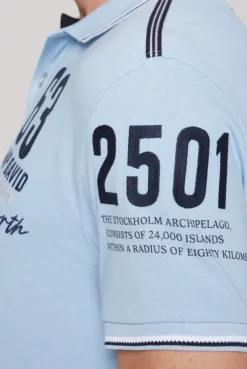 CAMP DAVID & SOCCX Kurzarmpolo Pikee mit Logo Artworks summer blue summerblue Online
