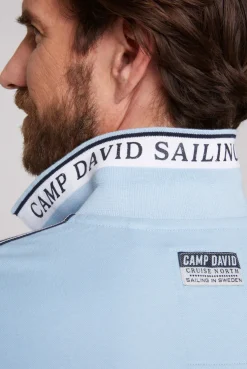 CAMP DAVID & SOCCX Kurzarmpolo Pikee mit Logo Artworks summer blue summerblue Online