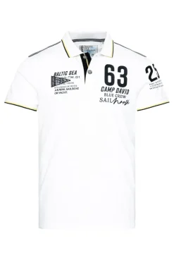 CAMP DAVID & SOCCX Kurzarmpolo Pikee mit Logo Artworks opticwhite Sale