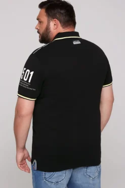 CAMP DAVID & SOCCX Kurzarmpolo Pikee mit Logo Artworks black Store