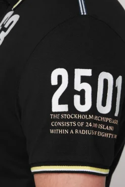 CAMP DAVID & SOCCX Kurzarmpolo Pikee mit Logo Artworks black Store