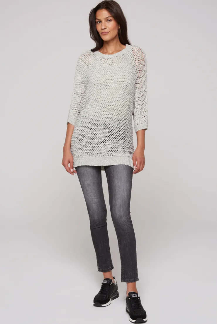 CAMP DAVID & SOCCX Kurzarm-Pullover aus Strukturgarn stone beige stonebeige Shop