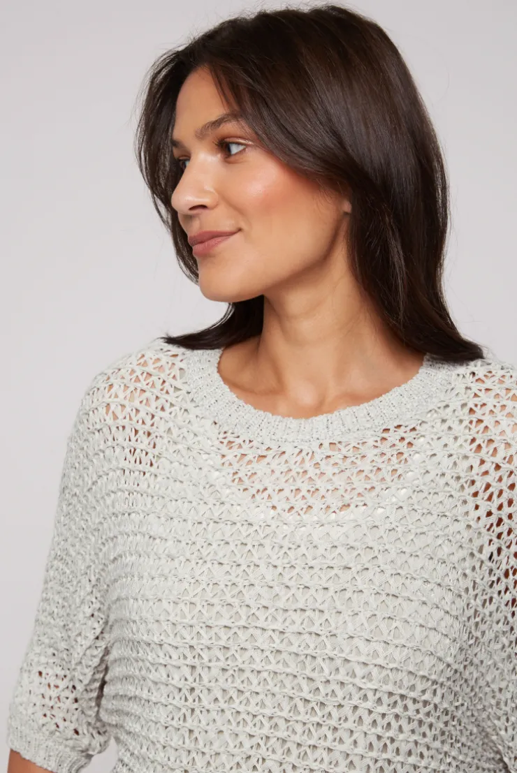 CAMP DAVID & SOCCX Kurzarm-Pullover aus Strukturgarn stone beige stonebeige Shop