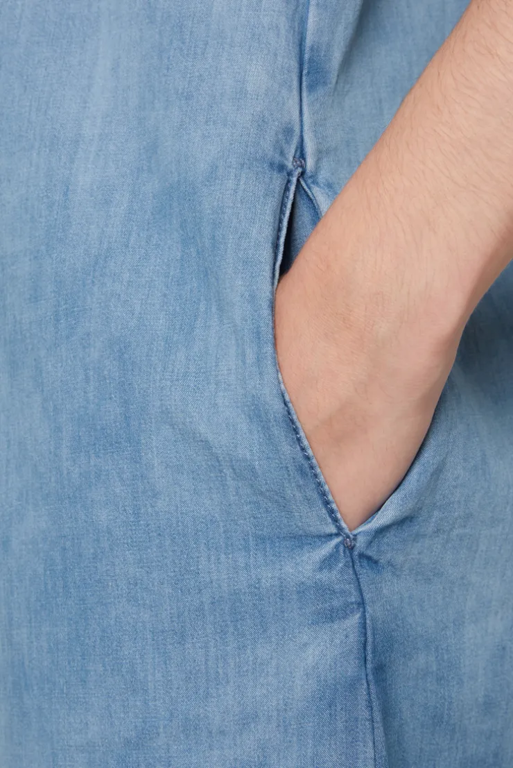 CAMP DAVID & SOCCX Kurzes Jeansblusenkleid mid blue wash | XS midbluewash Hot