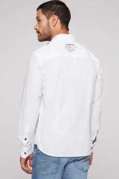 CAMP DAVID & SOCCX Langarmhemd mit Color-Blocking und Artworks opticwhite Best Sale