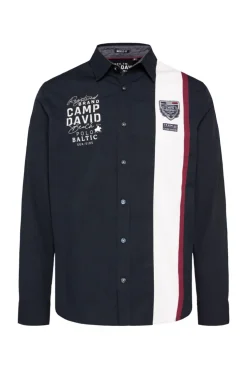CAMP DAVID & SOCCX Langarmhemd mit Color-Blocking und Artworks blue navy bluenavy Best Sale