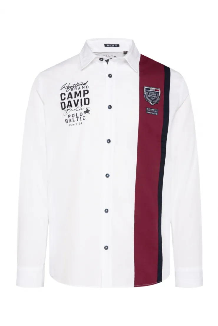 CAMP DAVID & SOCCX Langarmhemd mit Color-Blocking und Artworks opticwhite Store