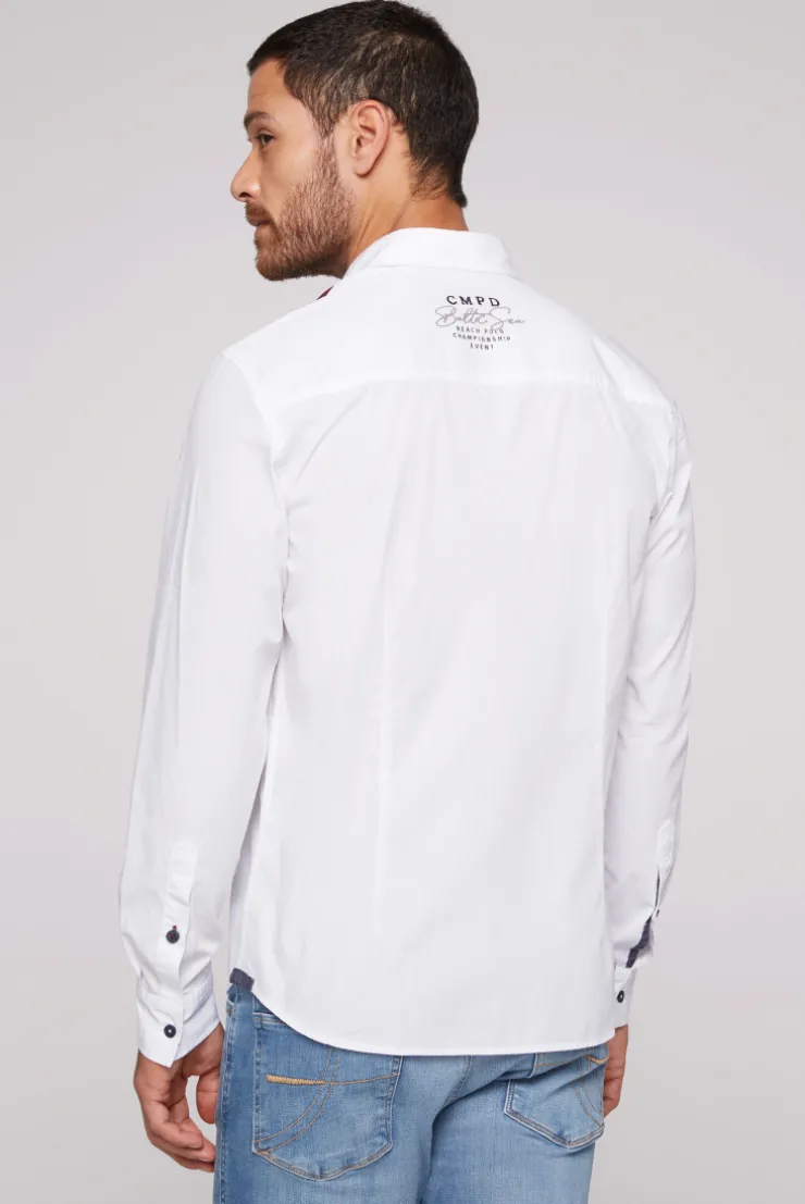 CAMP DAVID & SOCCX Langarmhemd mit Color-Blocking und Artworks opticwhite Store