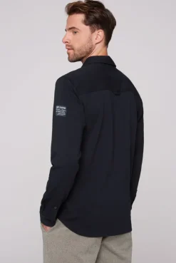 CAMP DAVID & SOCCX Langarmhemd mit Klappentaschen blue navy bluenavy Flash Sale