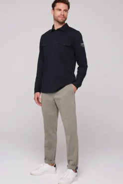 CAMP DAVID & SOCCX Langarmhemd mit Klappentaschen blue navy bluenavy Clearance