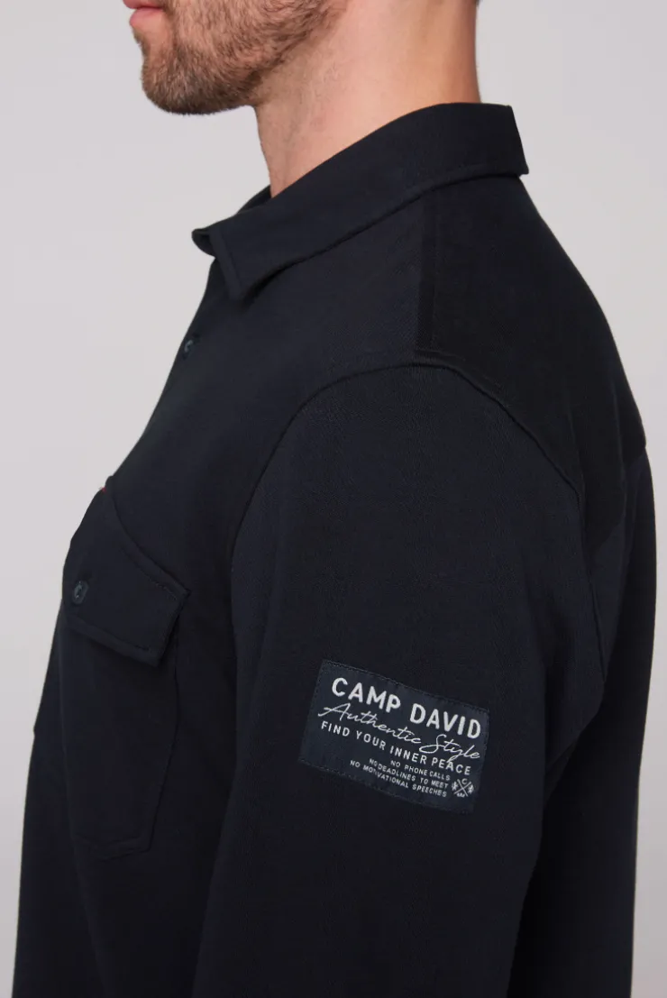 CAMP DAVID & SOCCX Langarmhemd mit Klappentaschen blue navy bluenavy Clearance