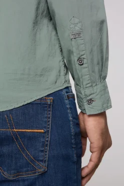 CAMP DAVID & SOCCX Langarmhemd mit Logo-Stickereien teal Shop