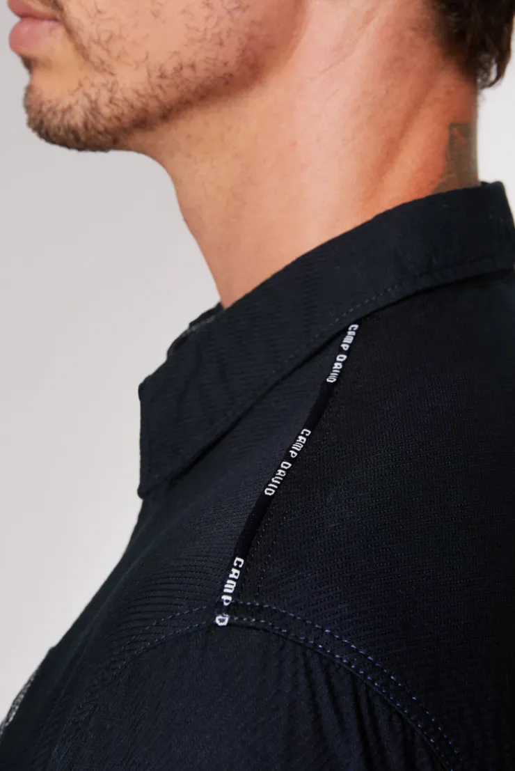 CAMP DAVID & SOCCX Langarmhemd mit Strukturstreifen blue navy bluenavy Store