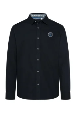 CAMP DAVID & SOCCX Langarmhemd mit Strukturstreifen blue navy bluenavy Fashion