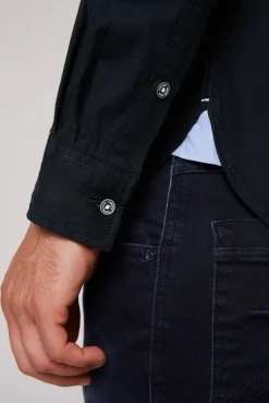 CAMP DAVID & SOCCX Langarmhemd mit Strukturstreifen blue navy bluenavy Fashion