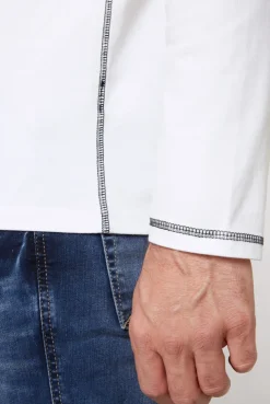 CAMP DAVID & SOCCX Langarmshirt mit Kapuze und Print opticwhite Sale