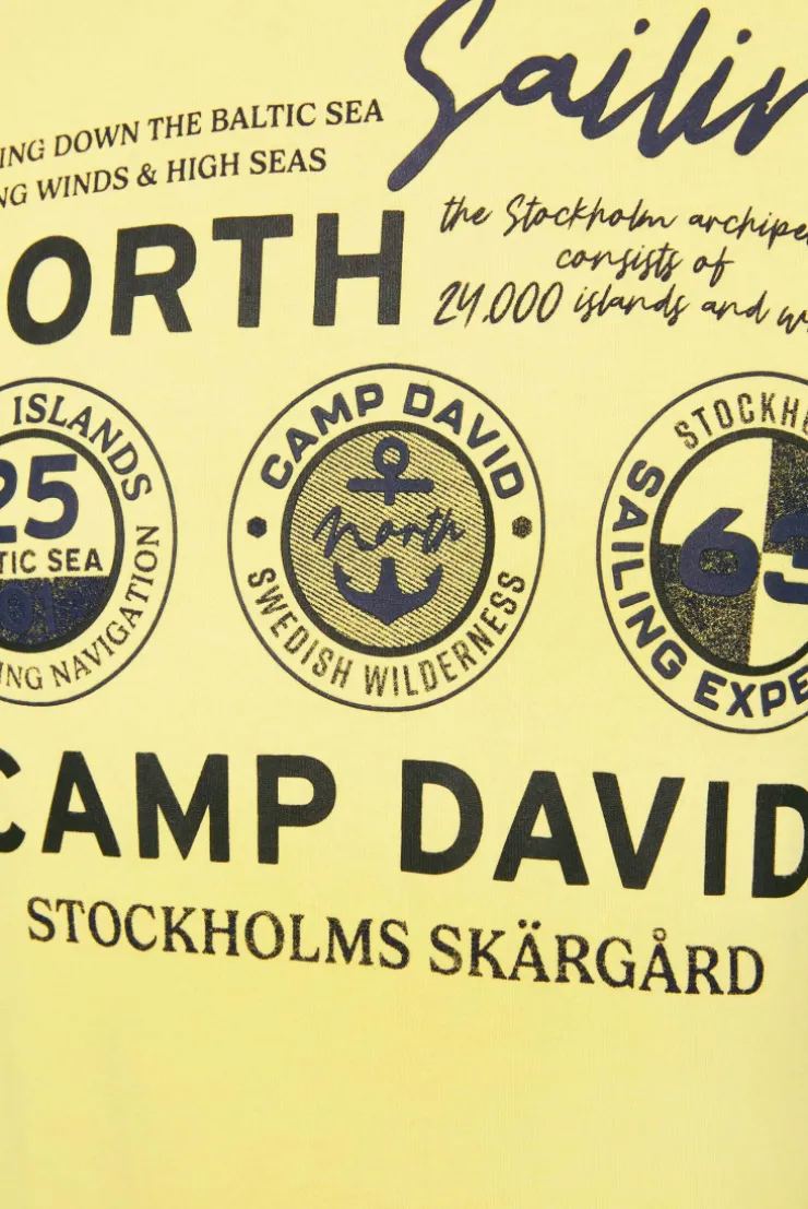 CAMP DAVID & SOCCX Langarmshirt mit Kapuze und Print light lime lightlime Outlet