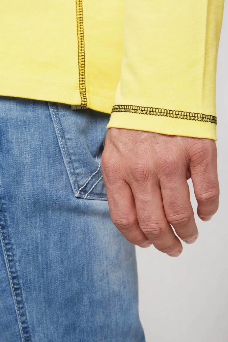 CAMP DAVID & SOCCX Langarmshirt mit Kapuze und Print light lime lightlime Outlet